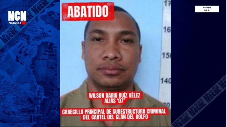 Duro golpe al narcotráfico: cae alias ‘07’, responsable de masacres y extorsiones