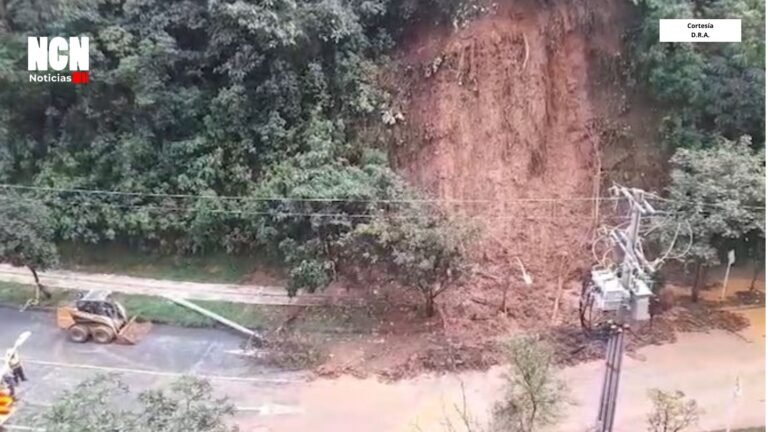 Video del deslizamiento en la Loma San José que genera preocupación en Sabaneta