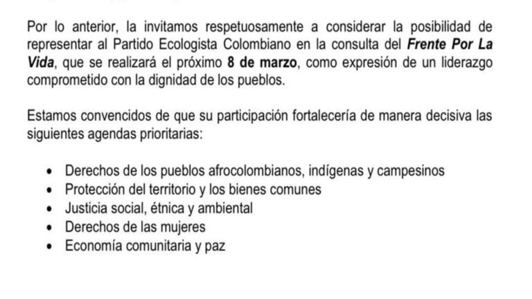 ¿Todo vale? Partido ecologista da aval a esposa de Quintero para contienda presidencial