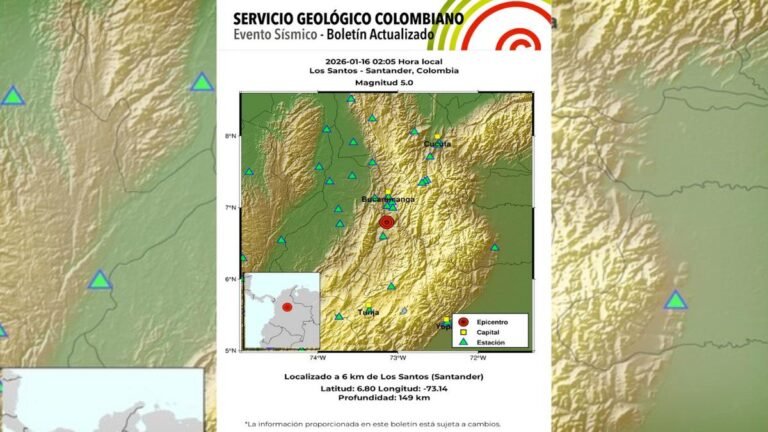Temblor de magnitud 5.0 sacudió varias regiones del país en la madrugada ¿lo sintió?