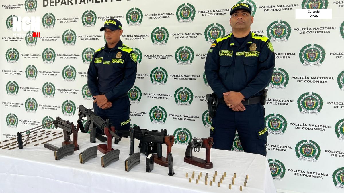 Caen presuntos integrantes de estructura criminal con armas de guerra en Antioquia