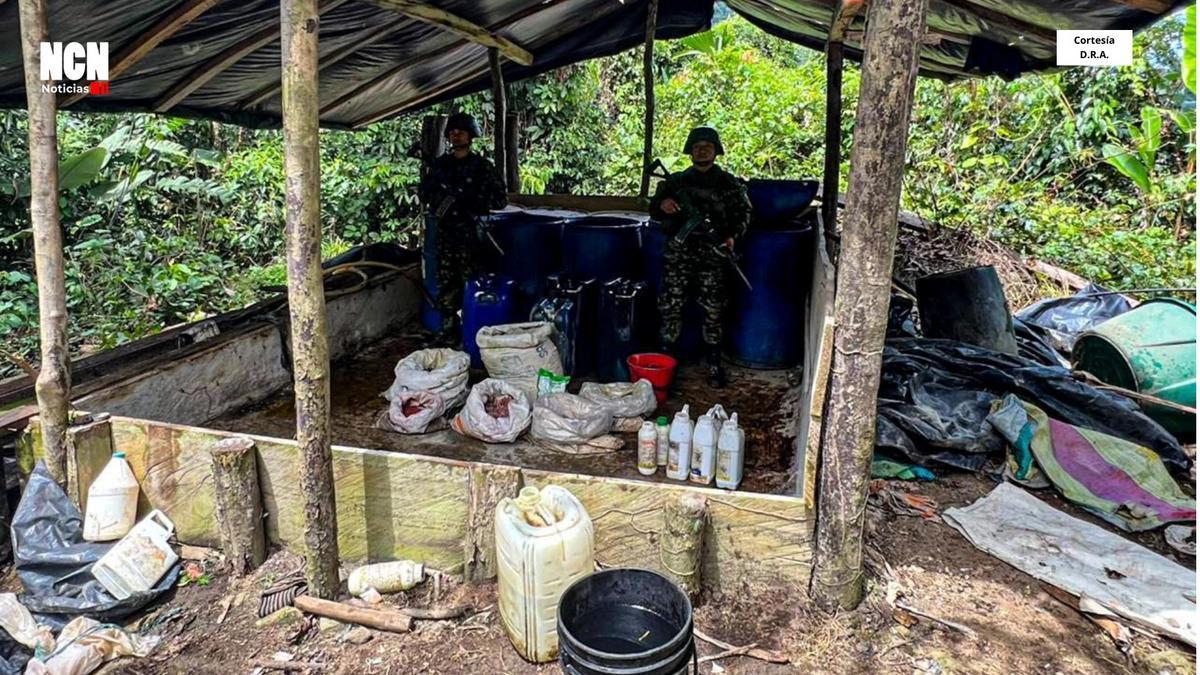 Destruyen laboratorio del Clan del Golfo que producía $100 millones mensuales en coca