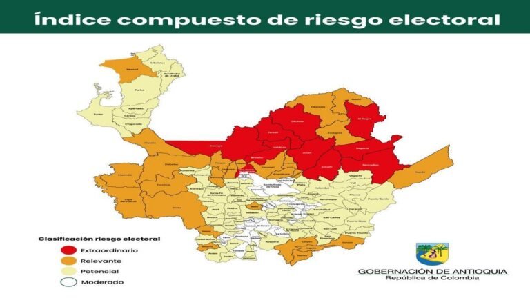 Antioquia presenta índice de riesgo electoral para anticipar amenazas en las elecciones de 2026