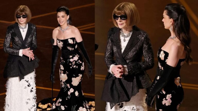 Anne Hathaway y Anna Wintour protagonizan uno de los momentos más comentados de los Premios Óscar 2026