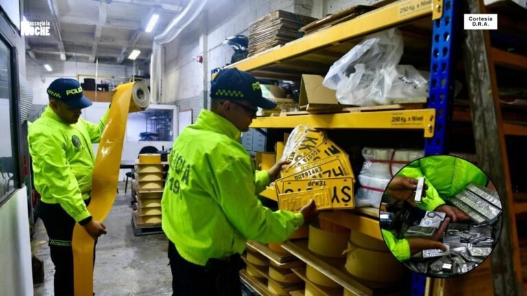 Operativo contra falsificación de placas deja 10 capturados y 515 matrículas decomisadas en Itagüí