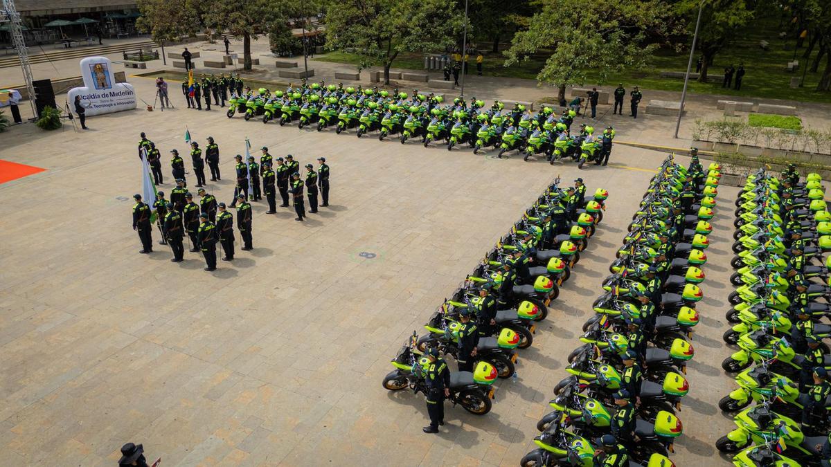 Medellín refuerza seguridad con 120 nuevas motos para la Policía
