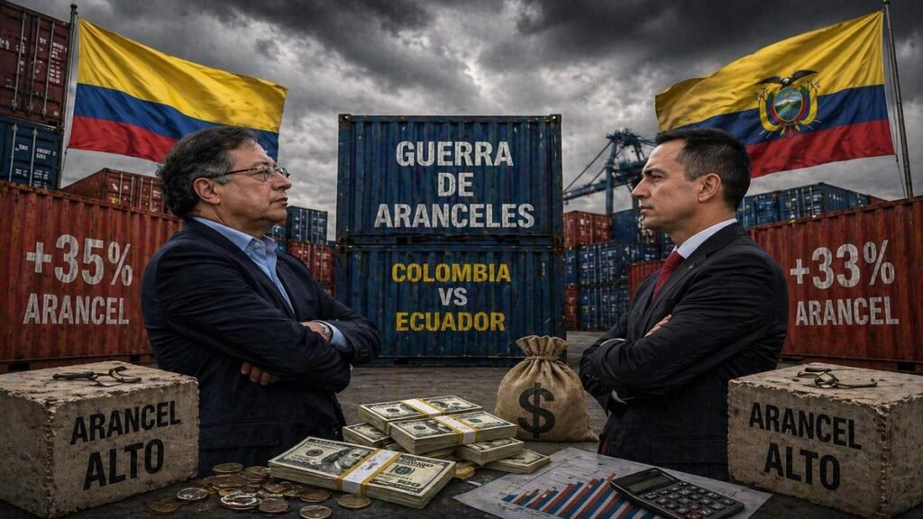 Gobierno impone nuevos aranceles de hasta 75% a productos de Ecuador