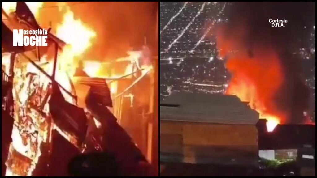 Voraz incendio consume varias viviendas en el nororiente de Medellín