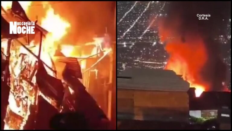 Voraz incendio consume varias viviendas en el nororiente de Medellín