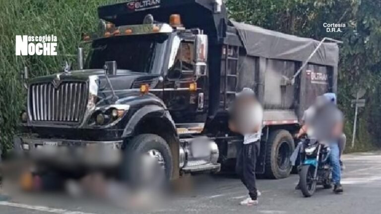 Motociclista falleció al chocar contra una volqueta en la comuna 60 de Medellín