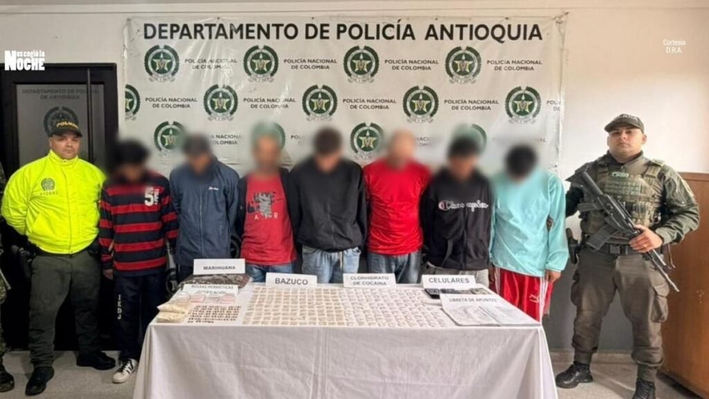 Operativo conjunto deja siete detenidos y debilita finanzas del crimen en Antioquia