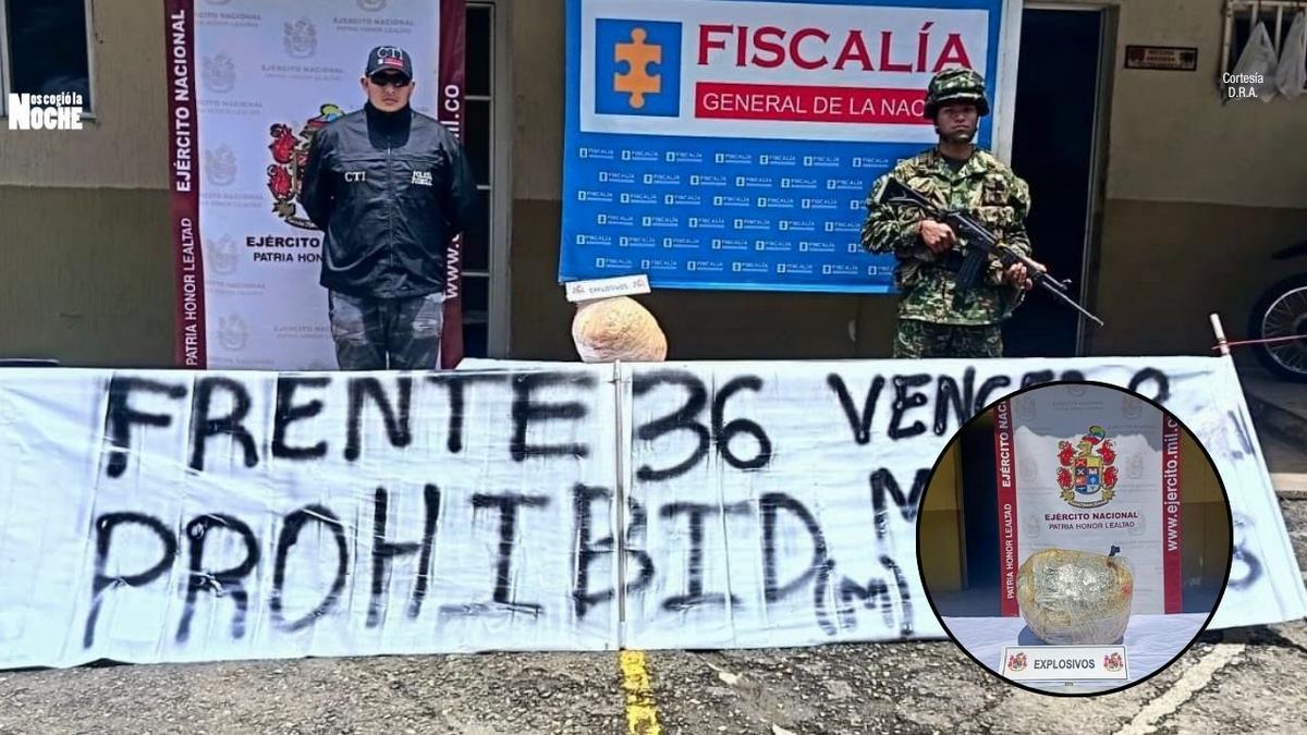 Hallan artefacto tipo “sombrero chino”: Un potente explosivo que fue instalado en zona rural de Antioquia