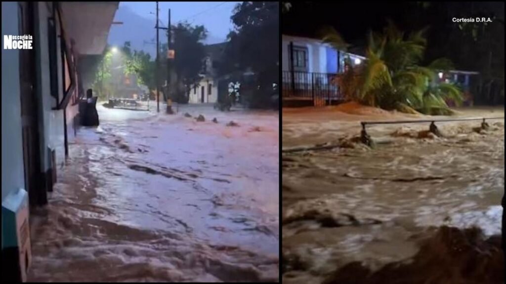 Fuertes lluvias desatan inundación en Caracolí y golpean a más de 30 familias
