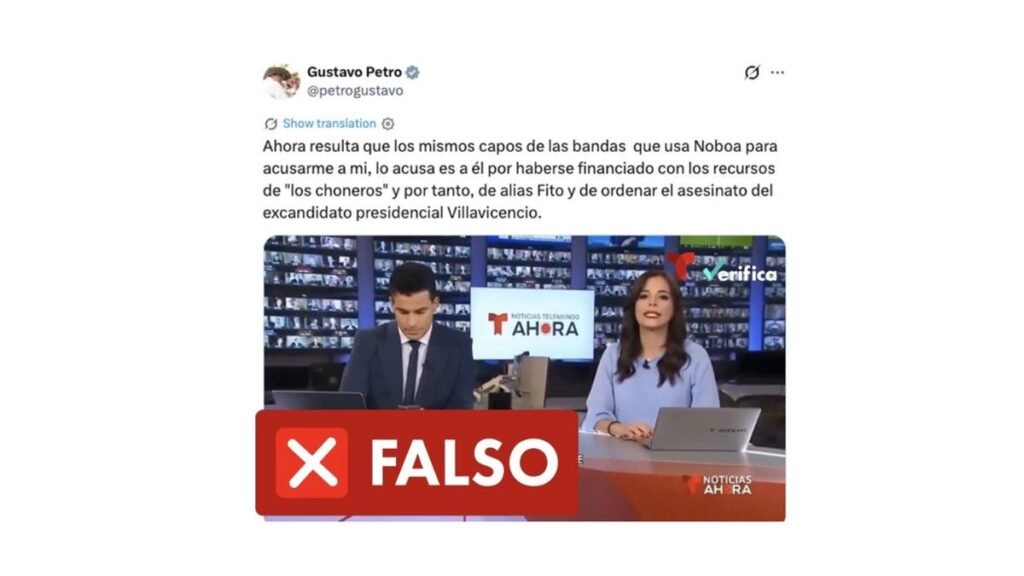 Telemundo desmiente a Petro: video sobre Noboa sería un deepfake creado con IA
