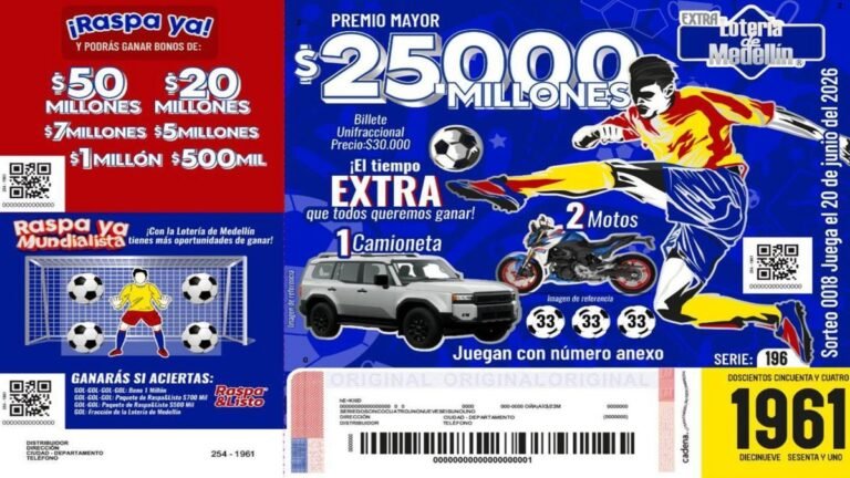 Lotería de Medellín lanza sorteo extraordinario con premio mayor de $25.000 millones