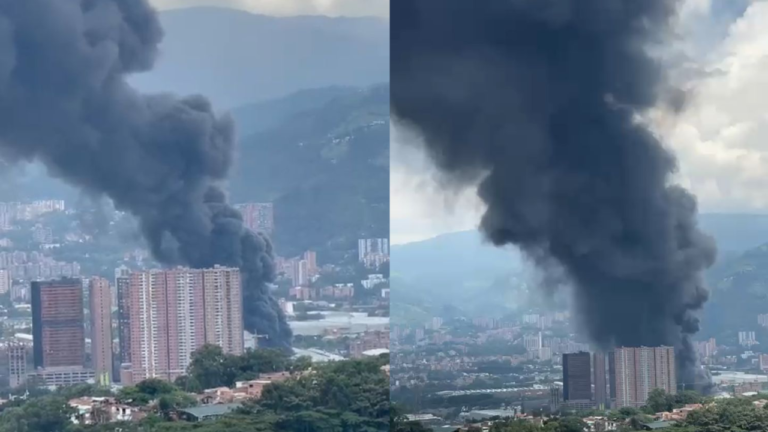Incendio de gran magnitud en Itagüí es atendido por bomberos de 6 municipios del Valle de Aburrá