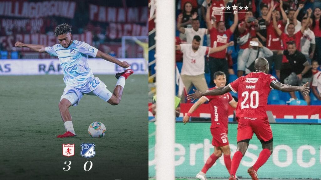 América golpea a Millonarios y lo deja contra las cuerdas en la Liga BetPlay