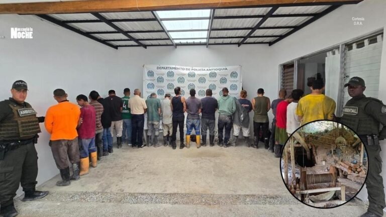 23 personas capturadas en Fredonia por presunta minería ilegal: destruyeron maquinaria clandestina