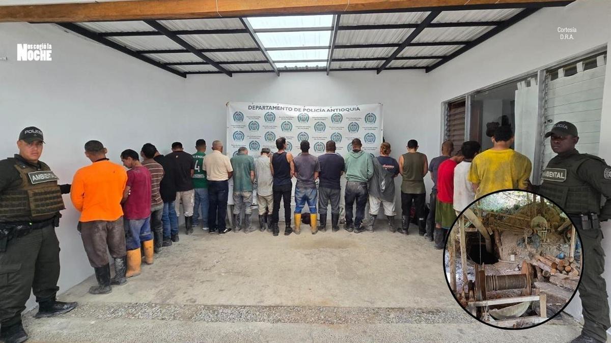 23 personas capturadas en Fredonia por presunta minería ilegal: destruyeron maquinaria clandestina