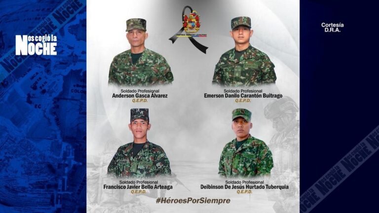 4 soldados asesinados en ataque terrorista perpetrado en el Guaviare