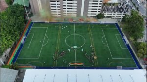 Sabaneta reabrió la cancha sintética de la Unidad Deportiva Zona Sur tras millonaria renovación