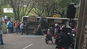 Un grave accidente se presentó en Girardota con un alimentador del Metro