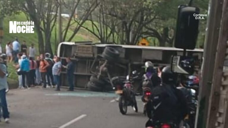 Un grave accidente se presentó en Girardota con un alimentador del Metro