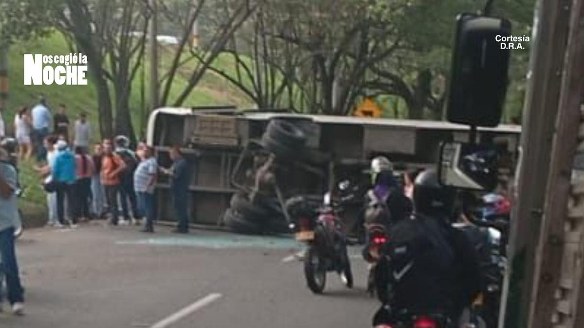 Un grave accidente se presentó en Girardota con un alimentador del Metro