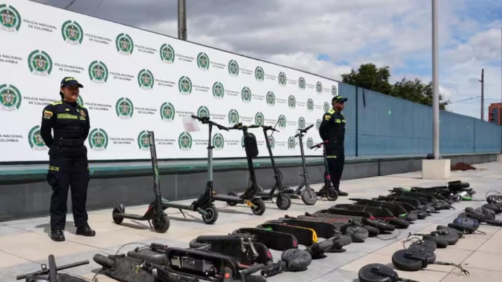Caen repuestos de patinetas robadas en operativos de la sijín en el centro de bogotá