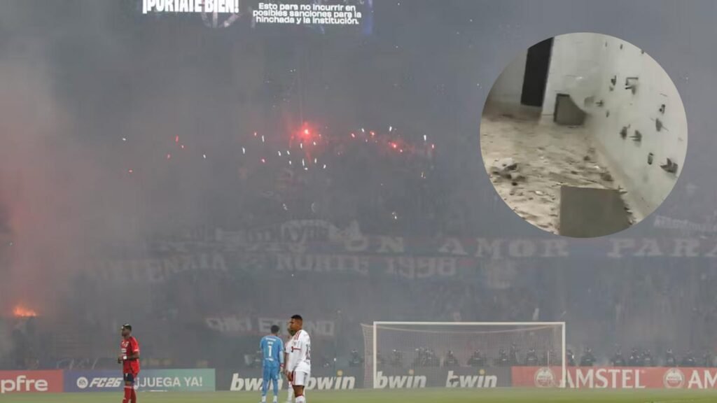 Disturbios en el Atanasio dejaron daños en baños, silletería y equipos de prensa tras cancelación del partido DIM vs. Flamengo