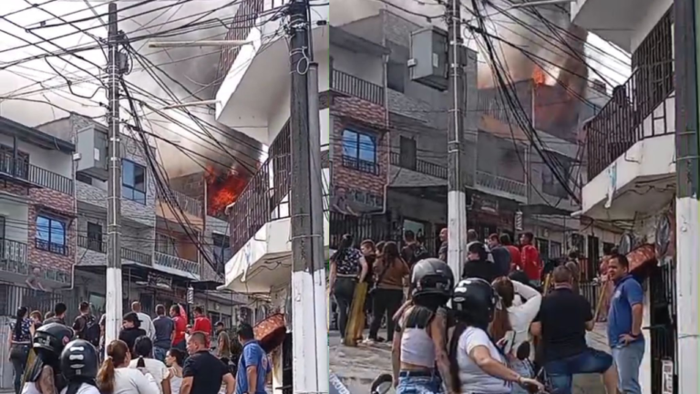 Bomberos Medellín controlaron incendio estructural en el barrio La Esperanza: no hubo personas lesionadas