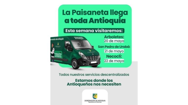 La Paisaneta sigue llevando los servicios de la Gobernación a los municipios de Antioquia