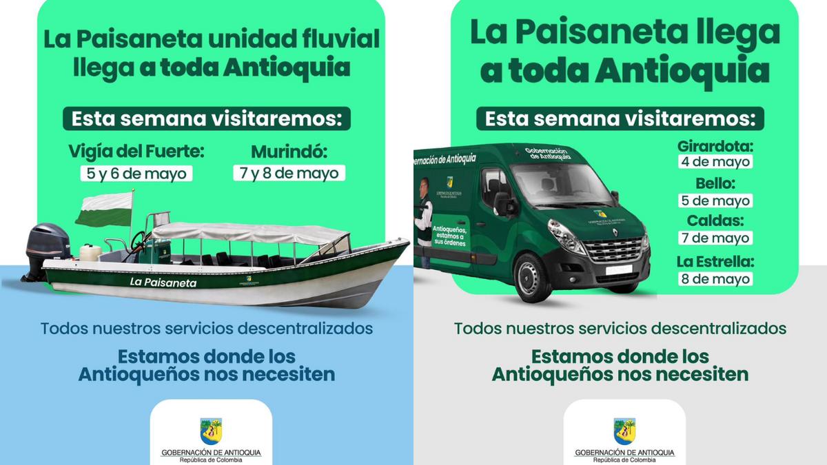 La Paisaneta acerca servicios de la Gobernación a más de 10 mil antioqueños en dos meses