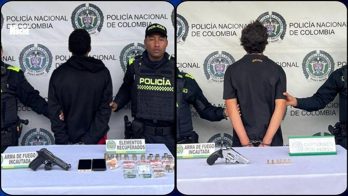 La Policía frustró dos atracos en Medellín: en uno la víctima fue lesionada en el pecho