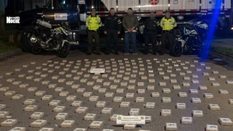 Incautan 370 kilos de cocaína ocultos en carrotanque en la vía Bogotá-Girardot: una persona fue capturada