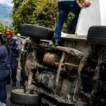 Cuatro concejales de Santa Fe de Antioquia sufren accidente en la vía a Cañasgordas