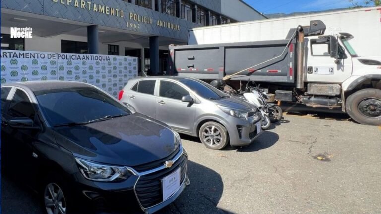 Policía recuperó vehículos y autopartes robados avaluados en más de $1.180 millones en Antioquia