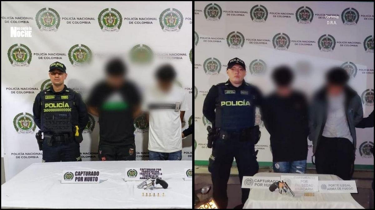 Cámaras y reacción policial permitieron frustrar dos hechos de hurto en Medellín: 4 personas fueron capturadas