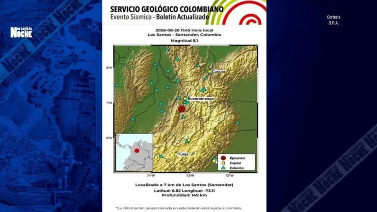 Santander, Boyacá y Antioquia, fueron los departamentos que más fuerte sintieron el temblor de este miércoles