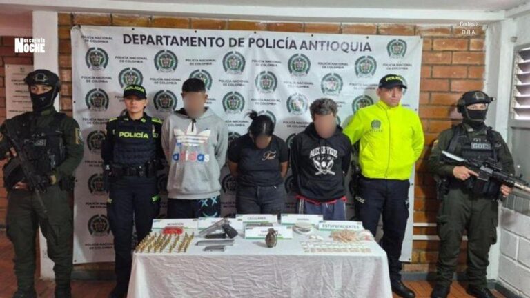 Golpe a ‘Carne Rancia’ en Salgar: capturan a tres presuntos integrantes con armas, granada y drogas