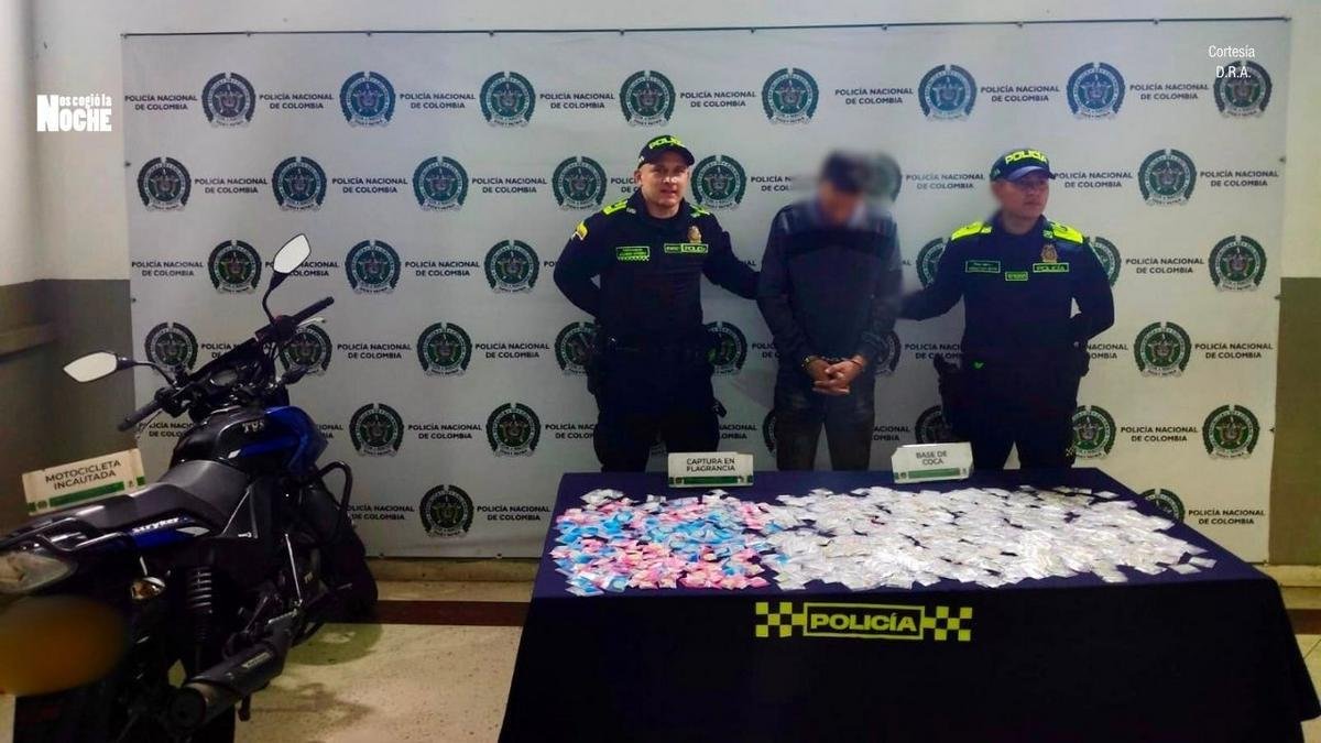 Capturan a alias “Cofla” con más de 1.000 dosis de cocaína en Bello