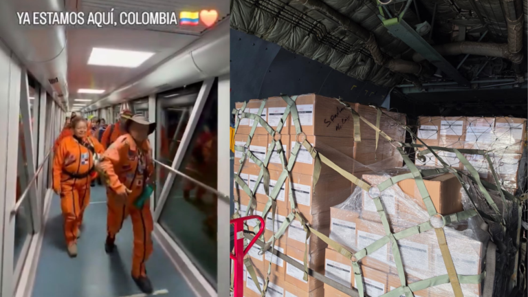 Están llegando las ayudas a Colombia: Los Topos de México y aviones desde El Salvador ya están en el país