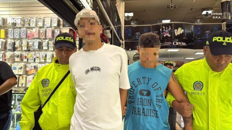 6 capturados dejó operativo en el sector del Ópera en Medellín