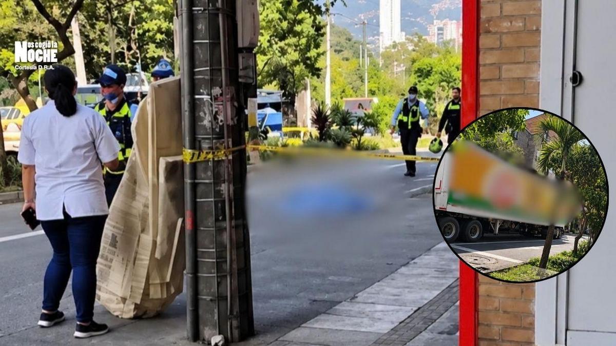 Tractomula habría arrollado a un peatón en Itagüí, quien perdió la vida en el lugar