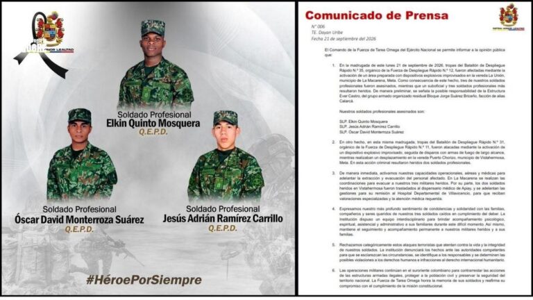 Una madrugada de ataques contra el Ejército terminó con tres soldados muertos y seis heridos