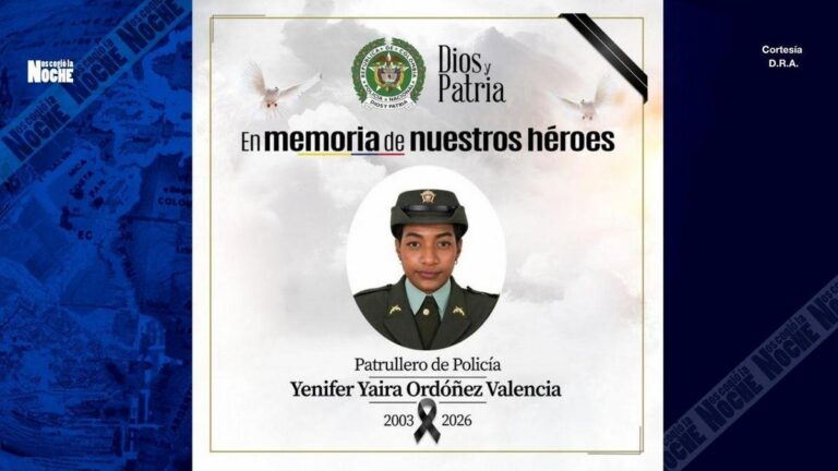 Asesinaron a una patrullera en Nariño estando indefensa