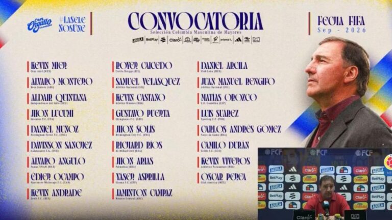Sin Lucho Díaz: esta es la convocatoria de la Selección para los amistosos