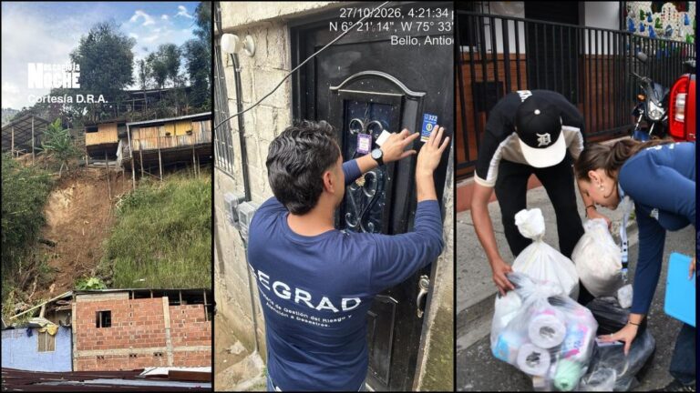 ¡Alerta en Bello! Un deslizamiento mantiene en riesgo al sector La Sonora y activa medidas de emergencia