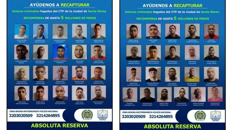 ¡41 fugados en Santa Marta! Estos son los dos más buscados por orden de Abelardo