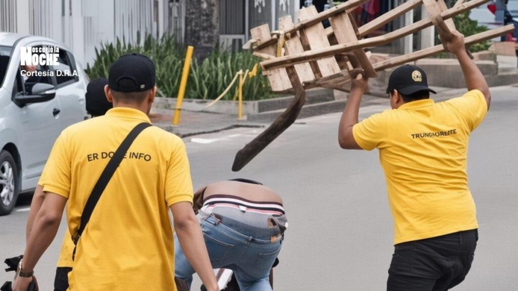 Tremenda 'palo terapia' le dieron al presunto responsable de atacar a bala un reconocido negocio de Barranquilla